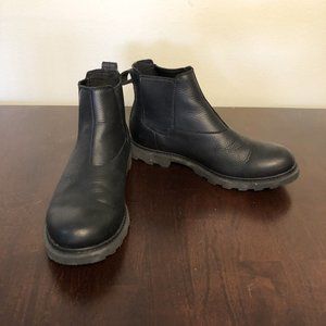 Sorel Waterproof Madison II Chelsea Ankle Boots Size US 7.5 M Black Leather